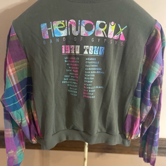 Upcycled Jimmy  Hendrix Band of Gypsys Graphic sweatshirt size L - Picture 2 of 2